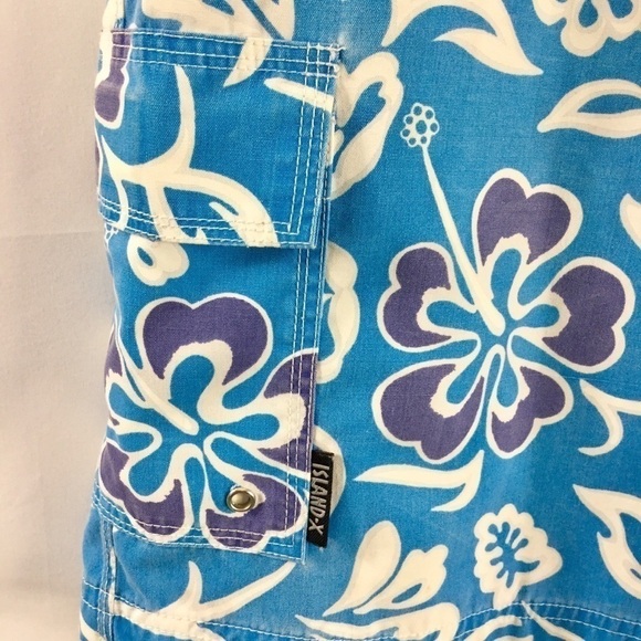 Vintage 90’s Island X Hawaii Tropical Board Shorts Size 36 - Picture 5 of 6